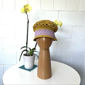 Handmade Raffia Crochet Bucket Hat